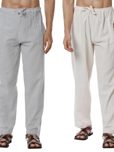 Aatman One Size Men's Eco-Friendly Cotton Pyjama Pack of 2