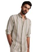 Andamen Khaki Men's Linen Shirt