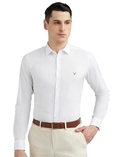 Allen Solly Men Cotton Plain Slim Fit Shirt