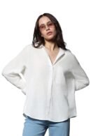 HIGH STAR Women's Cotton Oversized Fit Shirt