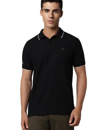 Louis Philippe Men's Cotton Solid Slim Fit T-Shirt