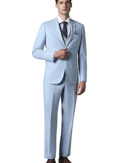 Louis Philippe Men's Polyester Blend Three Piece Suit-Dress Set