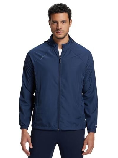 Jockey MV40 Men's Microfiber Fabric Water Resistant Regular Convertible Hoodie Active Wear Jacket