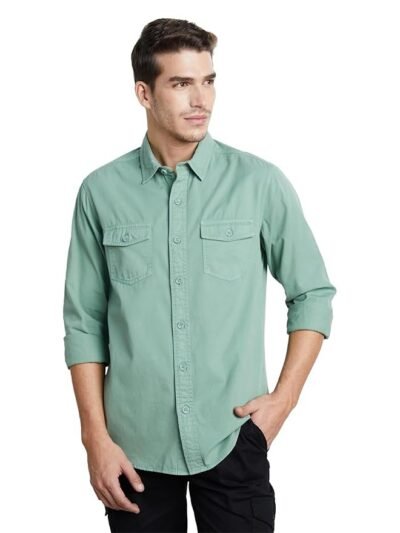 Symbol Premium Men's Casual Washed Cotton Twill Shirt