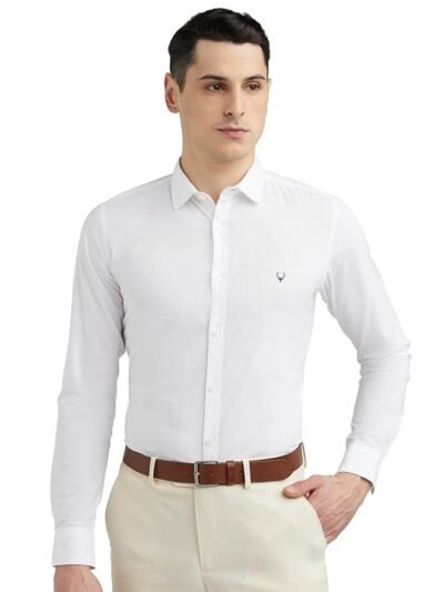 Allen Solly Men Cotton Plain Slim Fit Shirt