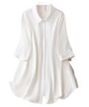 Leriya Fashion Women's Shirt Dress Knee Length Dress | Loose Fit | Button-Down | | 3/4 Sleeve | Summer Wear | Available in