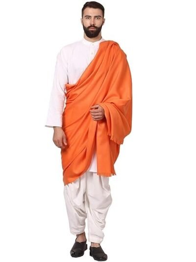 Pashtush Men's Wool Kesari Baba Lohi Shawl