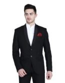TAHVO Black Tuxedo Blazer with Hanky for Men