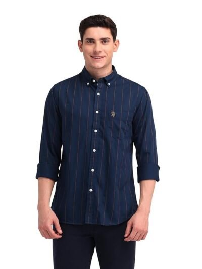 U.S. POLO ASSN. Men's Striped Tailored Fit Shirt